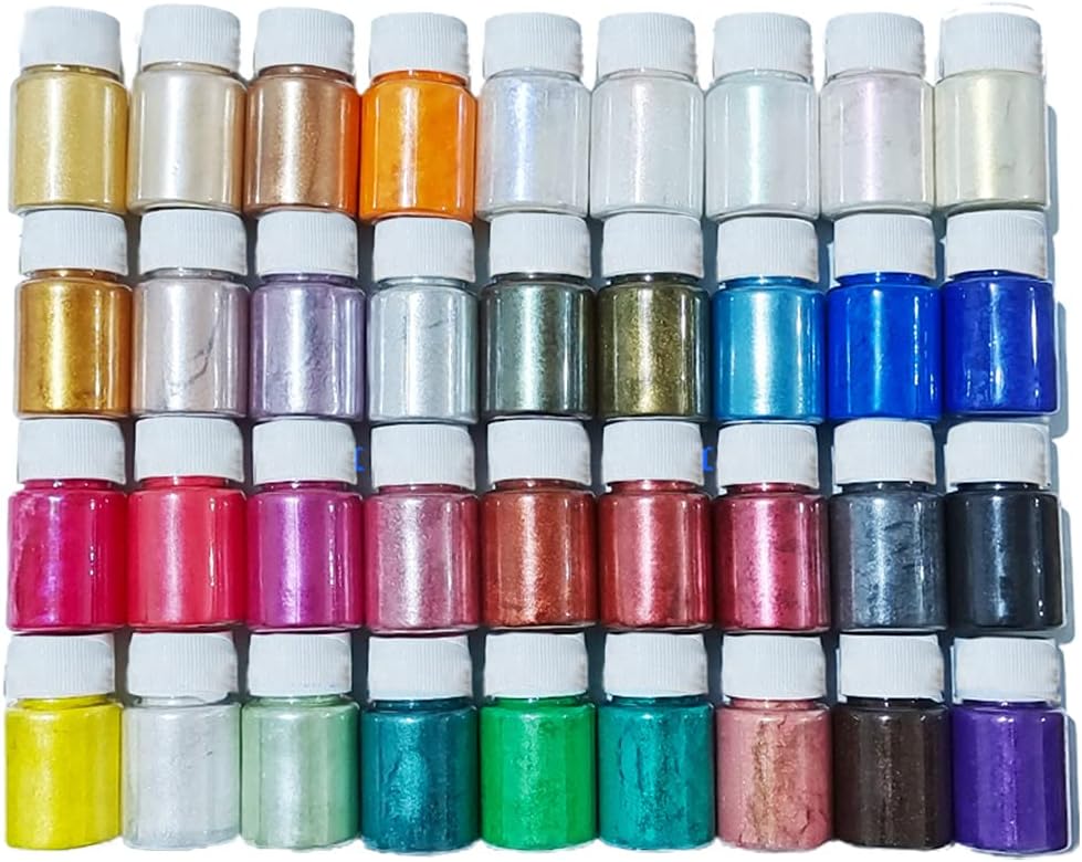 1 Set Epoxy Resin Dye Pearl Pigment, for Candle Soap Cosmetic Grade Pearlescent Natural Mica Mineral Powder