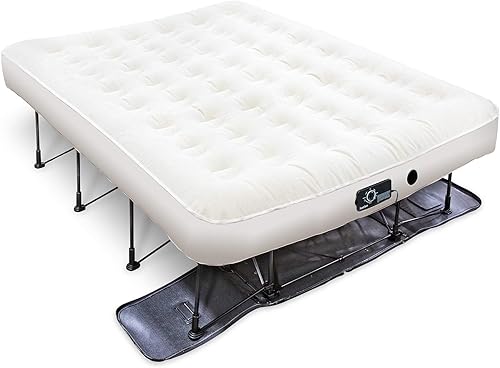Colchón hinchable de Ivation EZ-Bed con marco y funda con ruedas interruptor de autoapagado para lograr la comodidad deseada superficie cómoda para