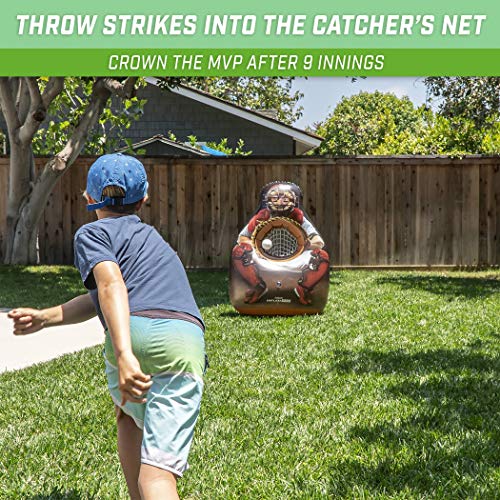 GoSports Inflataman Baseball Toss Challenge - Inflatable Catcher Strike Zone Pitching Game3