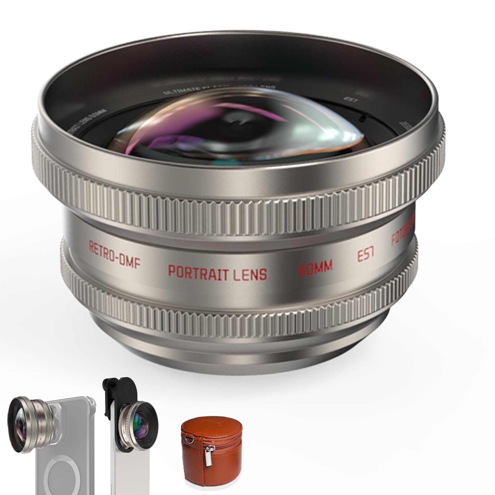 Amazon.co.jp: Fotorgear 60mm ポートレートレンズ スマートフォン用