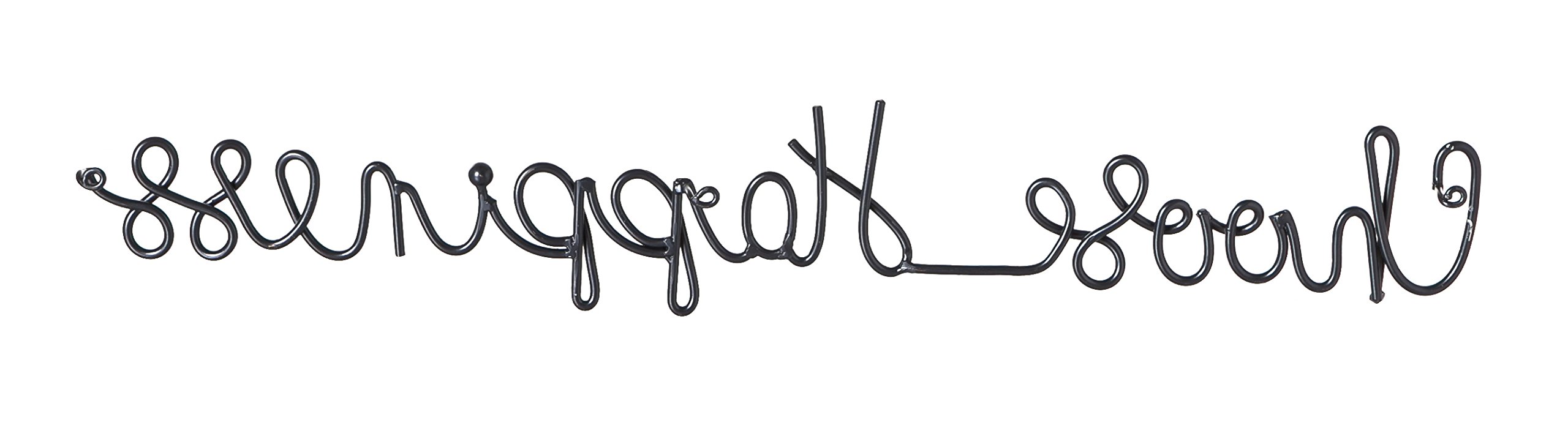 Cape Craftsmen Choose Happiness Cursive 3-D Metal Wall Décor in Black Finish - 30