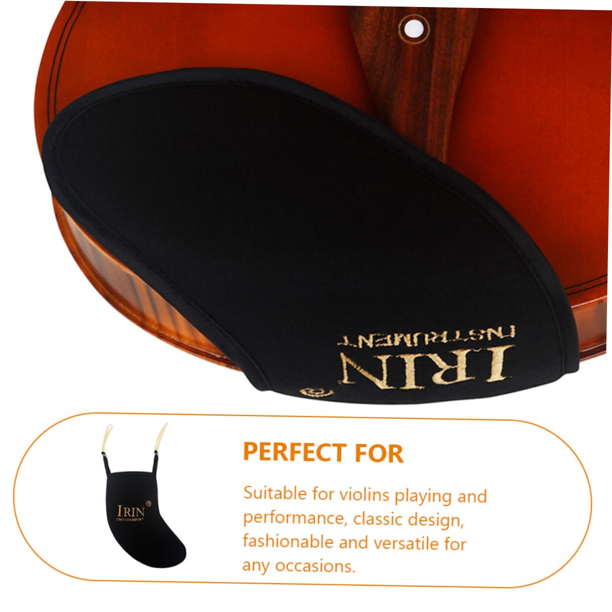 LIFKOME Violin Shoulder Cheek Pad Cotton Chin Rest Pad for Violins Soft Comfortable Shoulder Support Removable Washable Design for Relieving Shoulder Pressure
