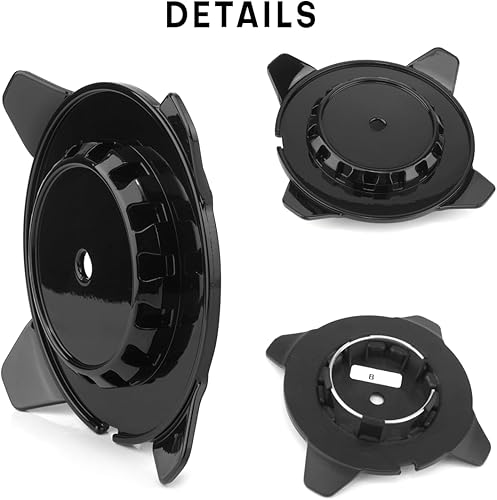 Miniatura 7 de Tapones centrales de rueda de 5.630 in 5.63" para OZ Racing M674 PCM674-225 Tapacubos centrales  Paquete de 4 tapas centrales negras de repuesto