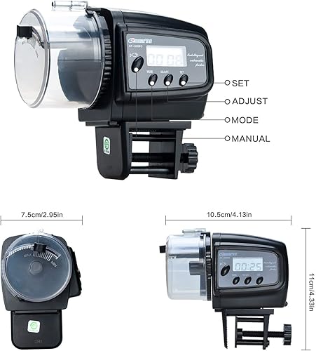 Miniatura 3 de Lychee Alimentador automático de peces dispensador de alimentos para acuario, temporizador automático digital, alimentador de vacaciones para