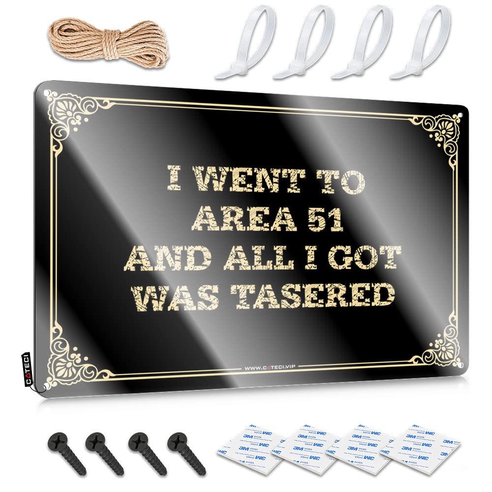 Funny Wall Art Custom Colorful I Went To Area 51 And All I Got Was Tasered For Hallway - Decaor Customizable(30X40CM)