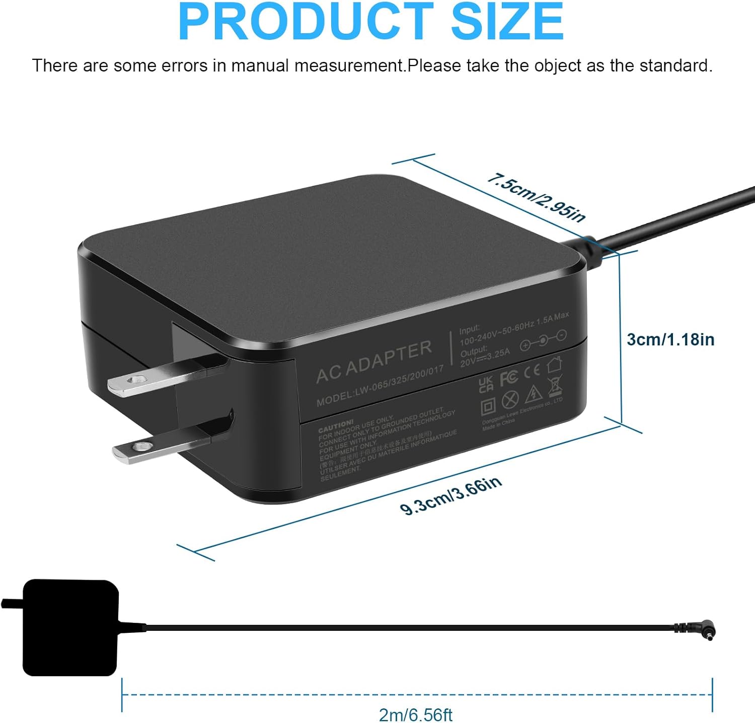 20V 3.25A 65W AC Adapter Power Supply Charger for Lenovo IdeaPad 310 320 330 330s 340 100 110 120s 130 510 520 530 710s ADL45WCC PA-1450-55LL 310/320-15ABR 310-15IKB 320-15IAP 330-15ARR 330-15IGM - Image 7