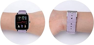 Compatible For AGPTEK Smartwatch Band, Nylon Replacement Strap For AGPTEK 1.69"(43mm) Smartwatch/MuGo 1.69" Smartwatch/Rinsmola 1.69" Smart Watch/Motast 1.69" Smartwatch (Red