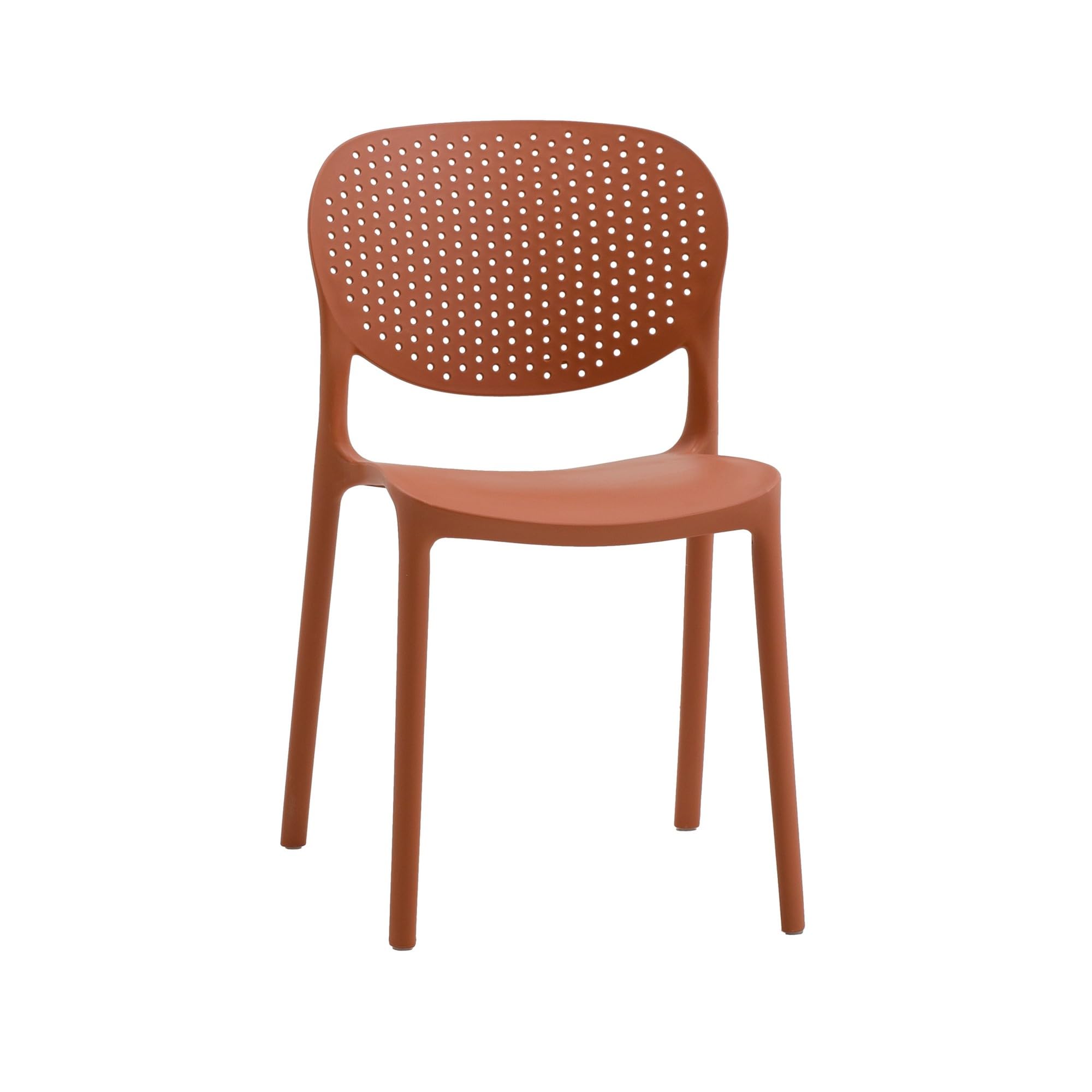 KONTE.DESIGN Set di 2 sedie MAIORCA in polipropilene terracotta, impilabili