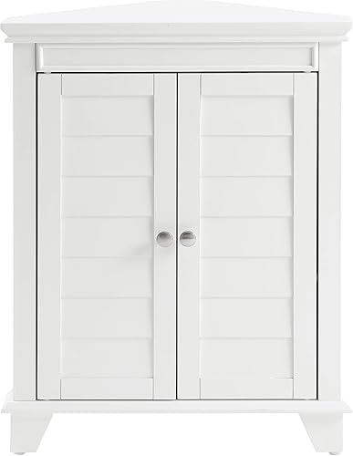 Miniatura 4 de Crosley Furniture Lydia - Armario de almacenamiento esquinero y organizador de baño con estantes, color blanco