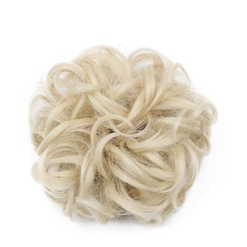 Miniatura 7 de Peluca corta y rizada para mujer, con moño de moño, extensiones de moño rizado y desordenado