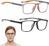 2 Pcs Bifocal Reading Glasses, Vision Sync Multifocal Glasses for Digital Screens and Outdoor Activities, Varifocal Glasses with Distance Vision Support