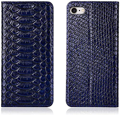 Housse rabat magnétique iPhone SE3 porte-carte étui protection bleu portable