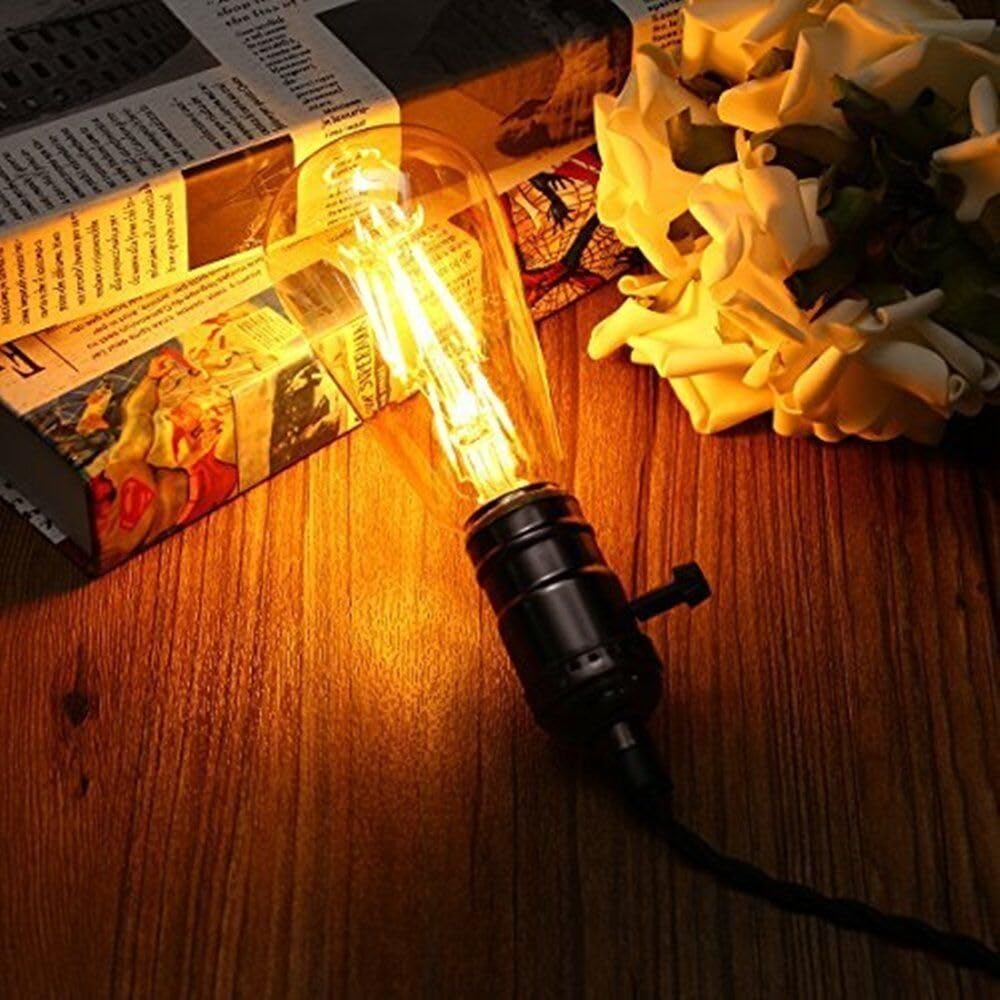 LEDSone Vintage Style E27 Screw ST64 LED Dimmable Bulbs, 4W Edison Light Bulb, 2700K Warm White - Image 2