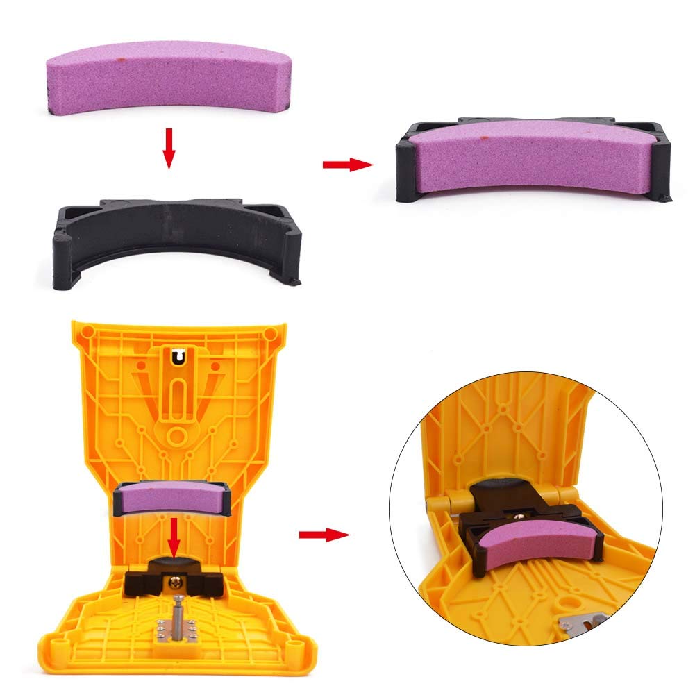 Pierre à Aiguiser Pour Scie à Chaîne DUOKON - Blanc - Outil De Coupe