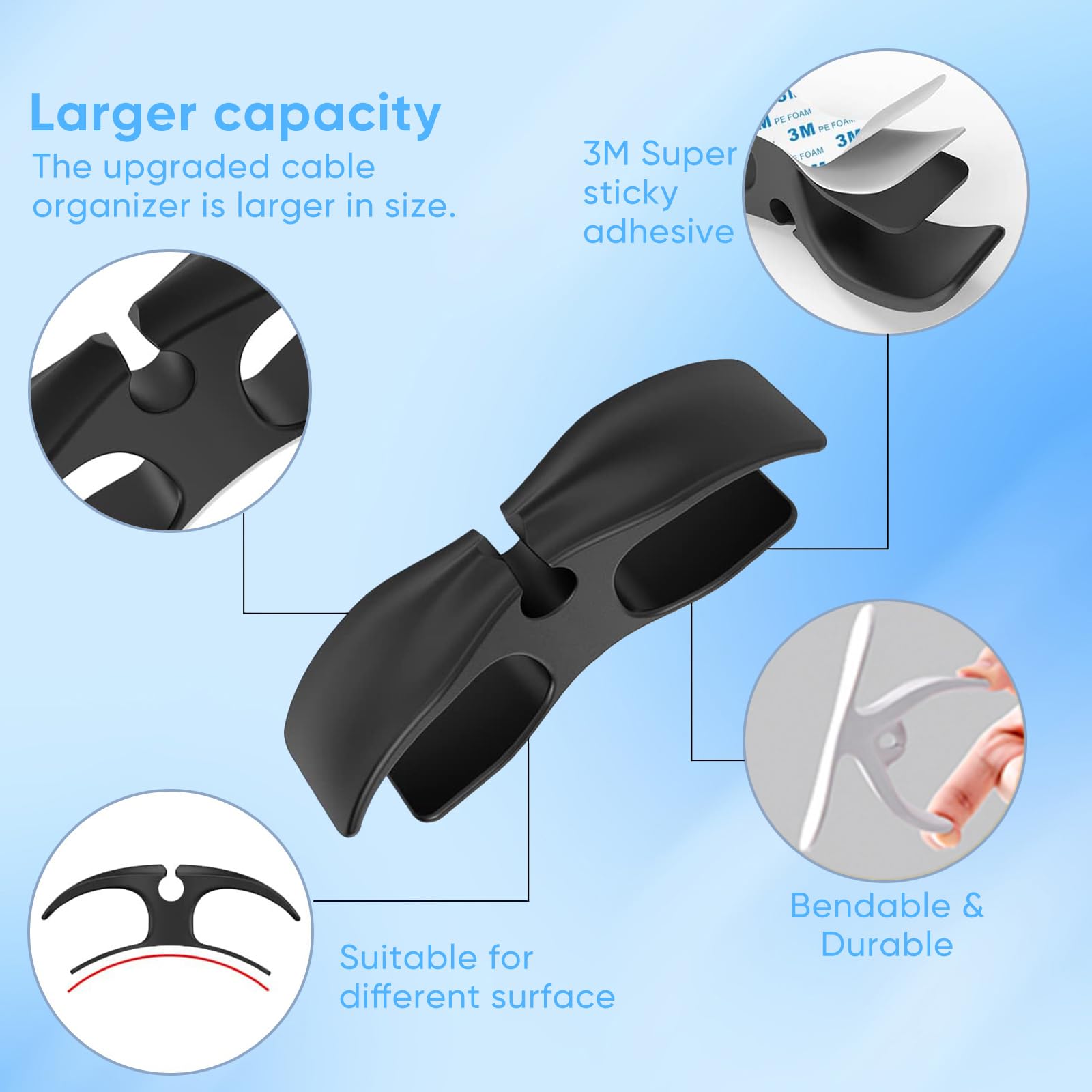 Organizzatore Cavi Da Cucina GUOMIS - 6 Clip Autoadesive Per Elettrodomestici - Foto 3