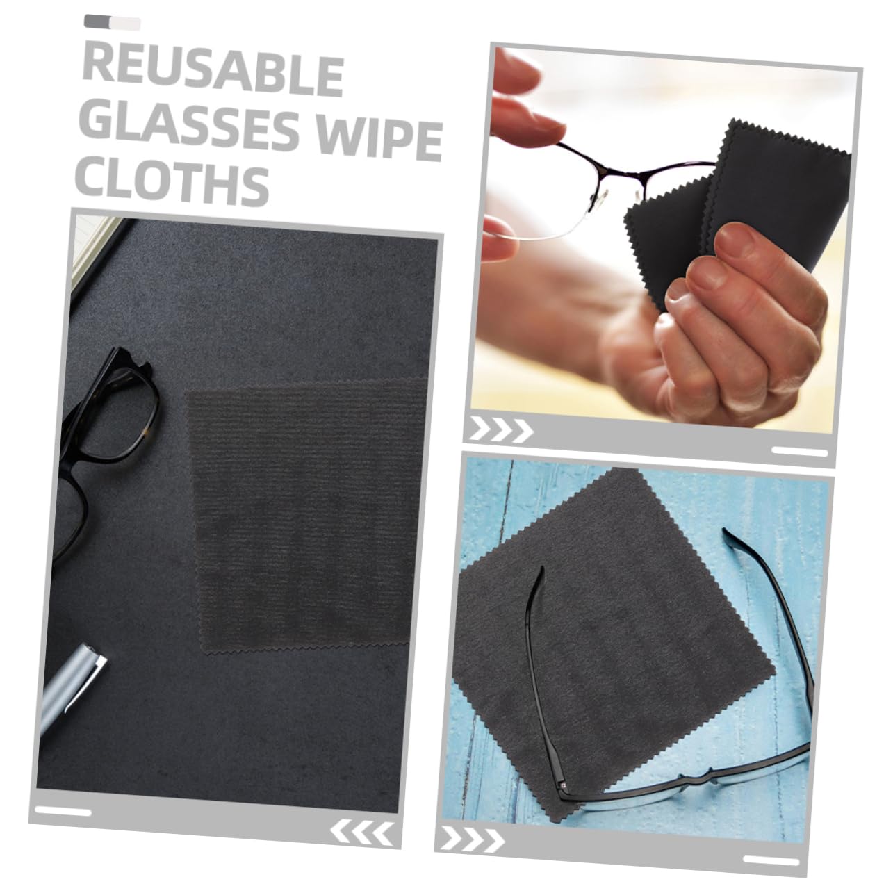 FRCOLOR 5 Set Di Panni Per La Pulizia Degli Occhiali Salviette Per La Pulizia Delle Lenti Detergente Per Occhiali Detergente Per Schermi Panno Per La Pulizia Delle Lenti 50 Pezzi*5