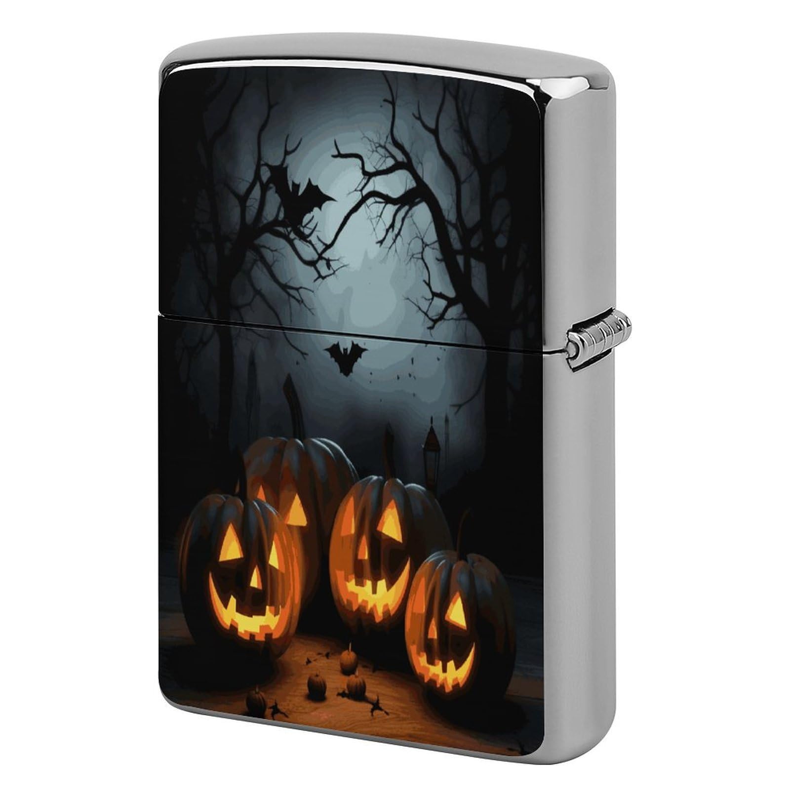Btcowzrv Style Halloween With Pumpkins Metal Lighter Case Sleeve Cover Holder
