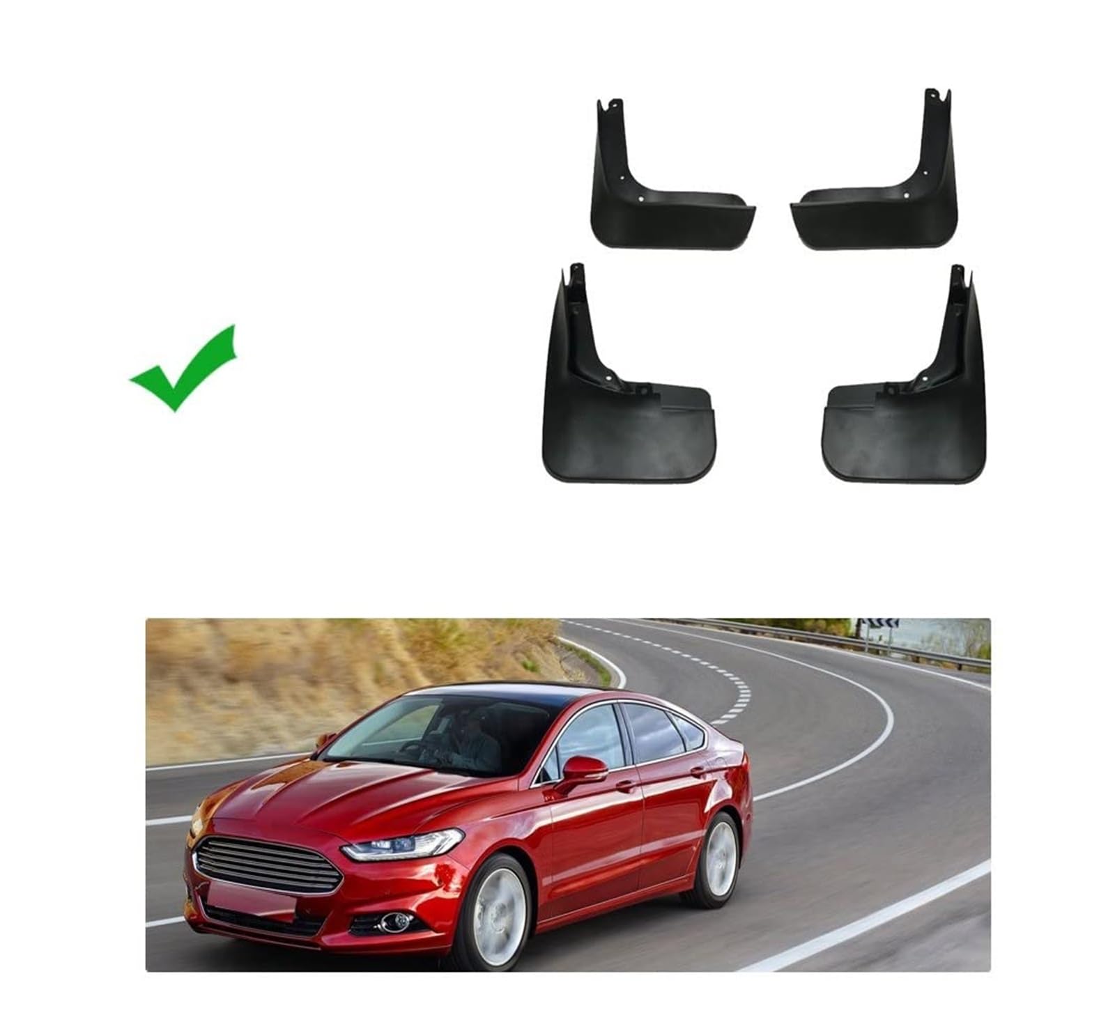 Parafanghi anteriori e posteriori Compatibile con Ford Fusion Per Mondeo 2013-2018 parafanghi anteriori auto