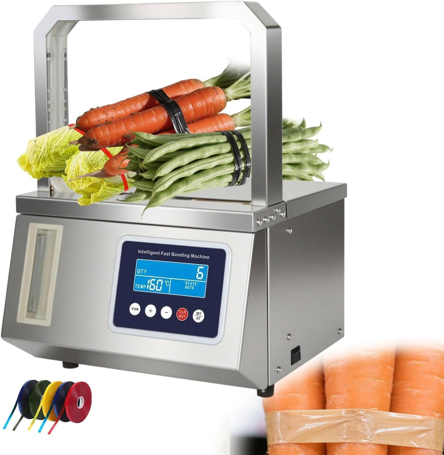Automatic Bundling Machine,Auto Heat-Seal Strapping Machine 8.6*6.6in