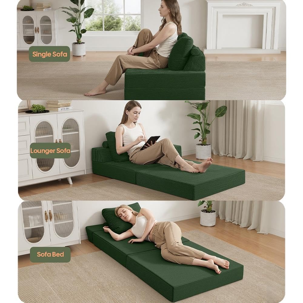 Klappbares Schlafsofa für Eine Person, Umwandelbare Couch Ohne Knochen