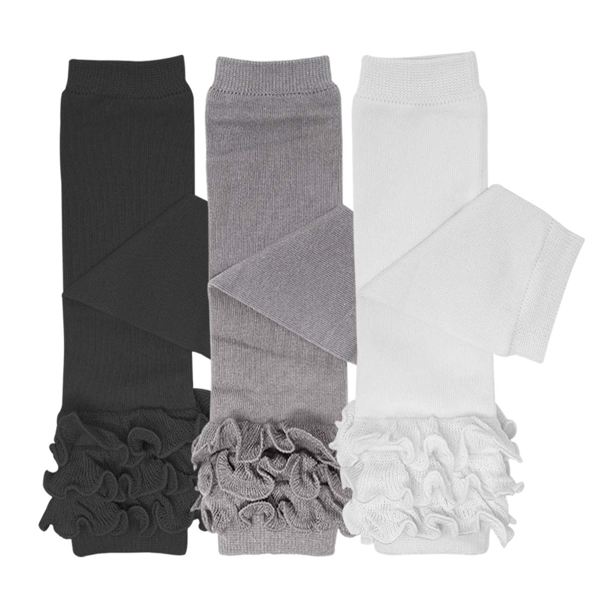 Bowbear3 Pair Cheerful Ruffles Baby Leg Warmers