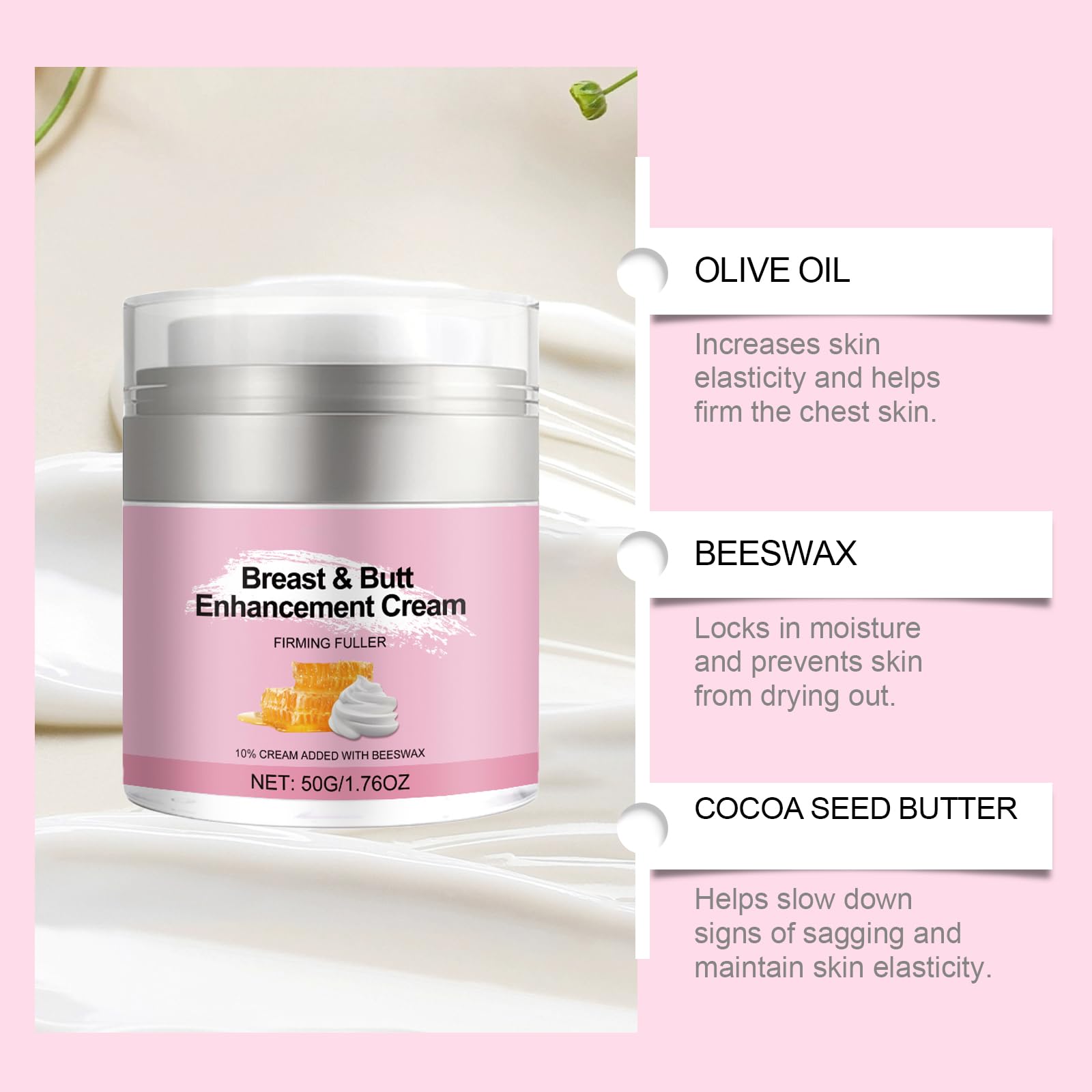 Crème Pour Fesses Et Seins, Crème D'augmentation Mammaire Crème Pour Relever Les Fesses Hydratant Pour Raffermir Soulever Les Seins Et Les Fesses Peau Ferme Rebondie Et Volumineuse