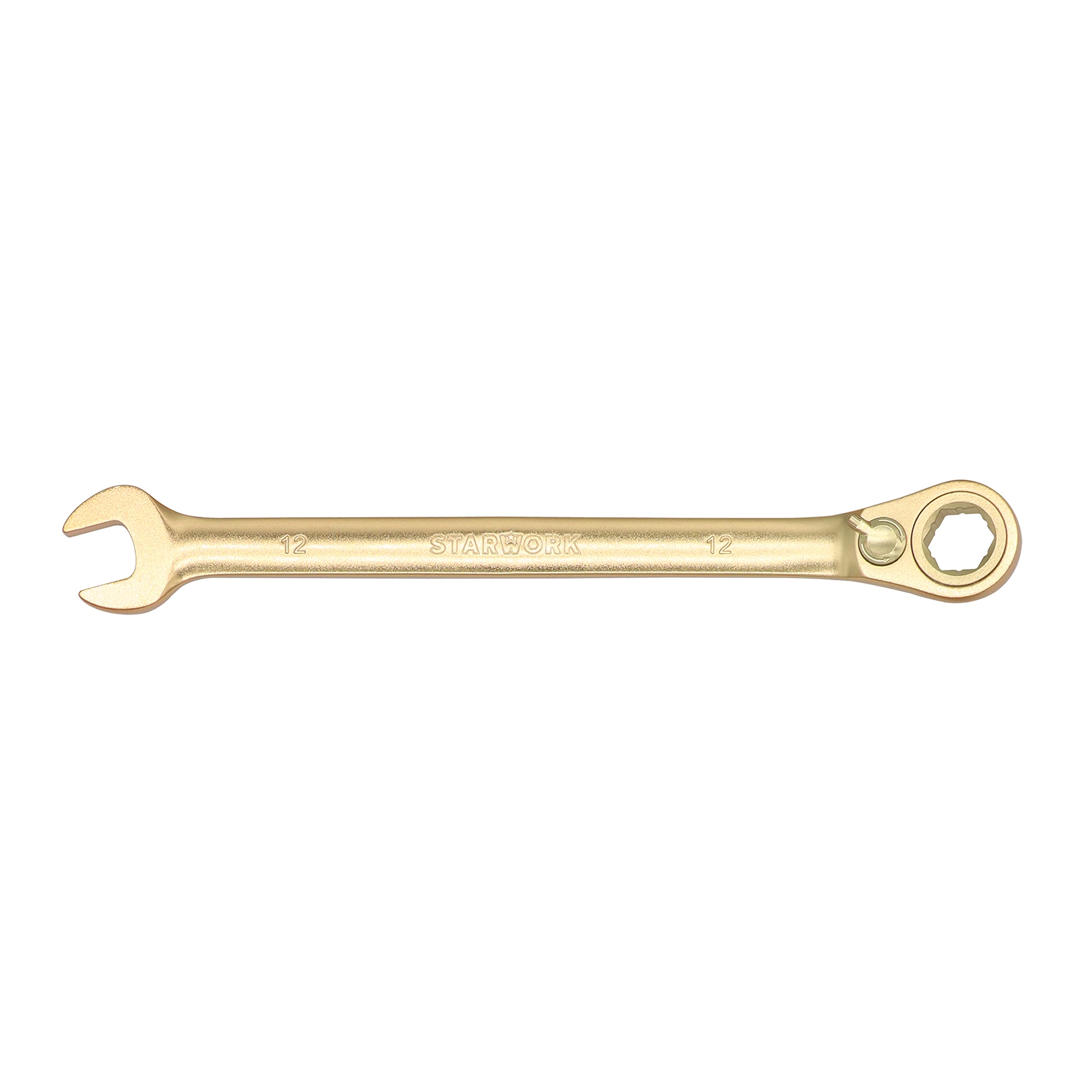 Amazon | STARWORK 12mm 金色ラチェットレンチ 両用ヘッド