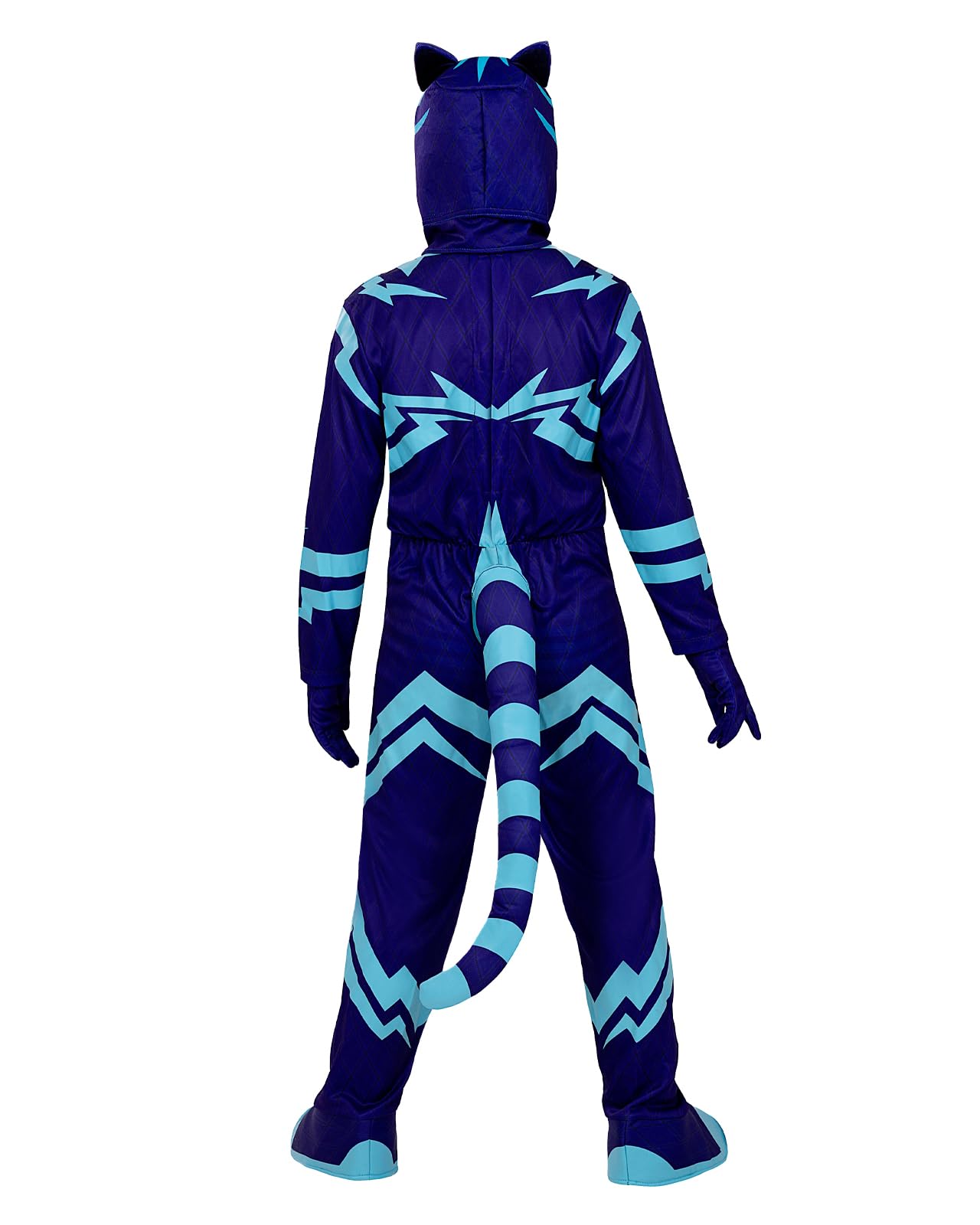 Funidelia Costume Ufficiale di Gattoboy PJ Masks deluxe per bambino, Include tuta con coda, maschera e guanti - Tenuta per bambini per feste, Carnevale e Halloween - Taglia 5-6 anni