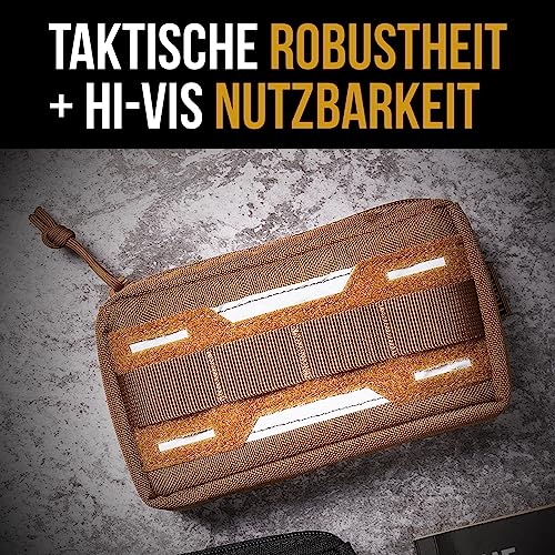 OneTigris X23 Futterbeutel für Hunde 2 Stück, Laser-Cut Design für eine EDC-Tasche für Hunde, Nylon, Langlebig, mit großer Kapazität und reflektierenden Streifen, für MOLLE Hundegeschirr