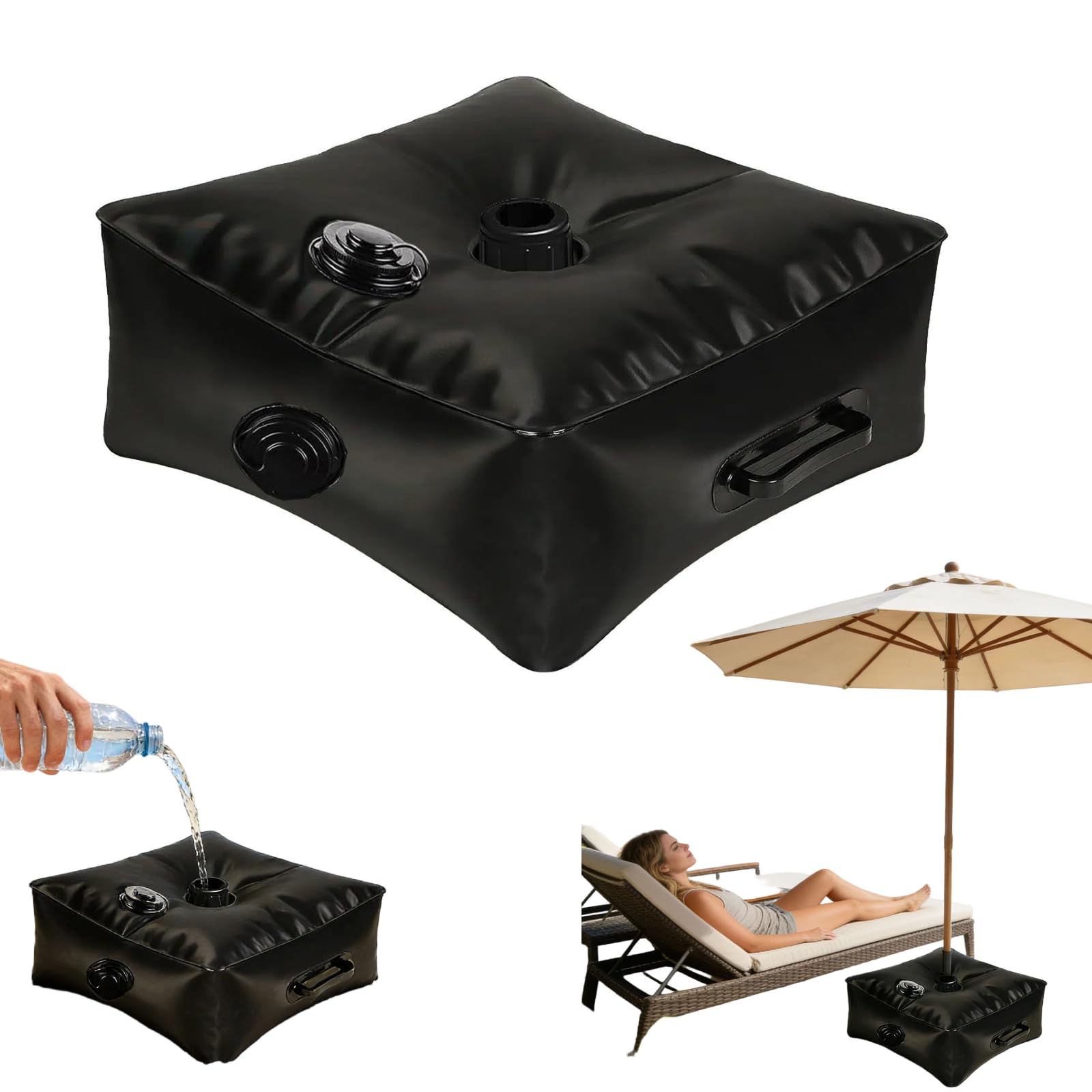 Support de parasol de jardin lesté 35 L contre le vent