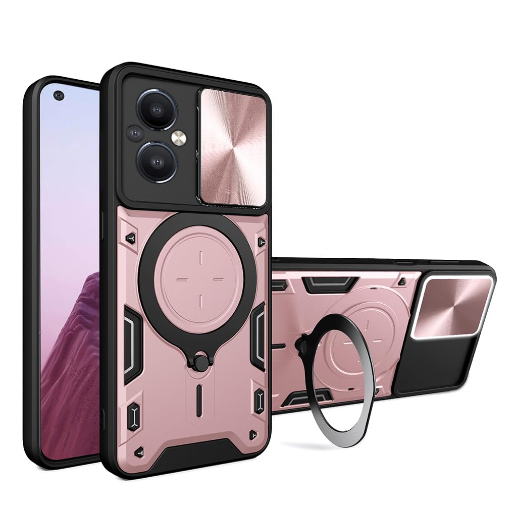 SEAHAI Cover per Oppo Reno 8 Lite 5G / Oppo Reno 7 Lite, Custodia Ultra Sottile ed Elegante in Silicone TPU, Placcatura Astronauta Design Cover Antiurto Case con 360° Anello Supporto, Viola