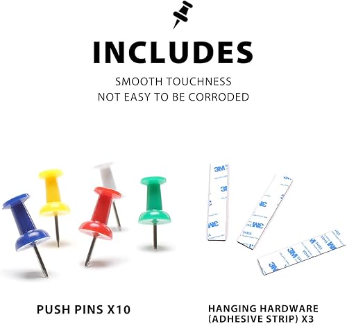 Miniatura 3 de Tira de barra de anuncios, tablero de corcho, 15 x 1 pulgada, aula, oficina, cubículo, marco de aluminio (negro)