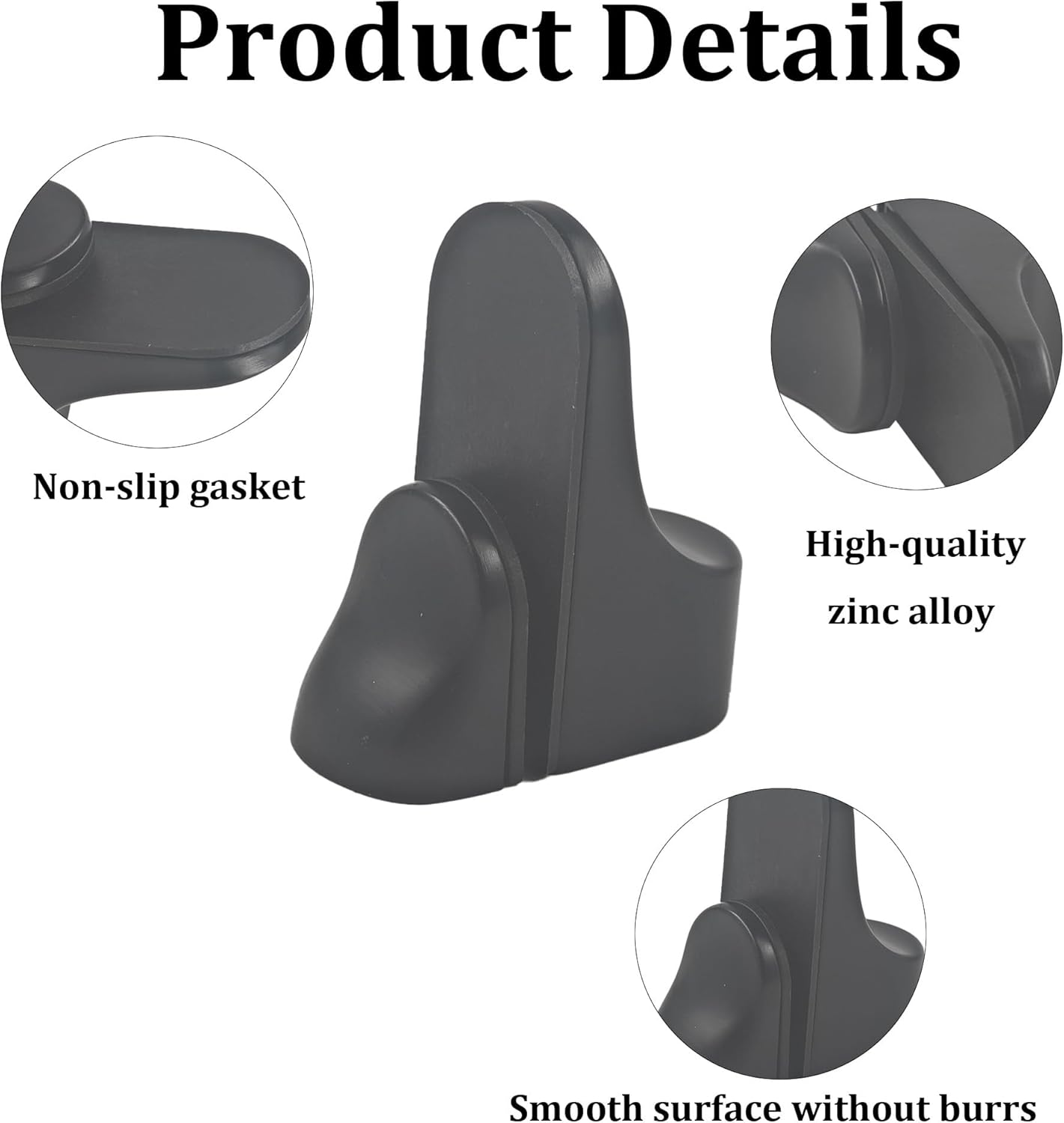 4Pcs Adjustable Wood/Glass Floating Shelf Brackets Wall Mount, Matte Black Heavy Duty Zinc Alloy Glass Bracket, for 3-21 mm Thickness Shelf