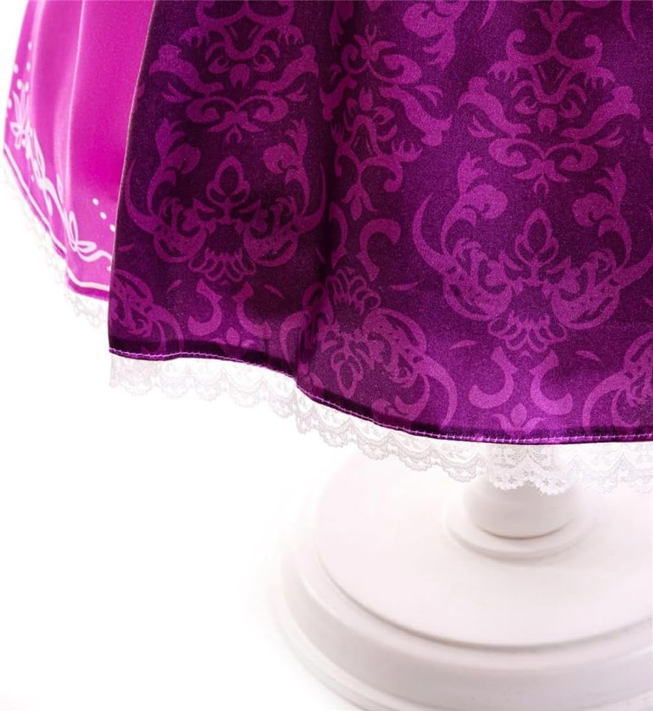 Dressy Daisy Long Hair Braid Princess Costume Dress Halloween Birthday Party Outfit for Baby Toddler Little Girls, Purple - Image 6