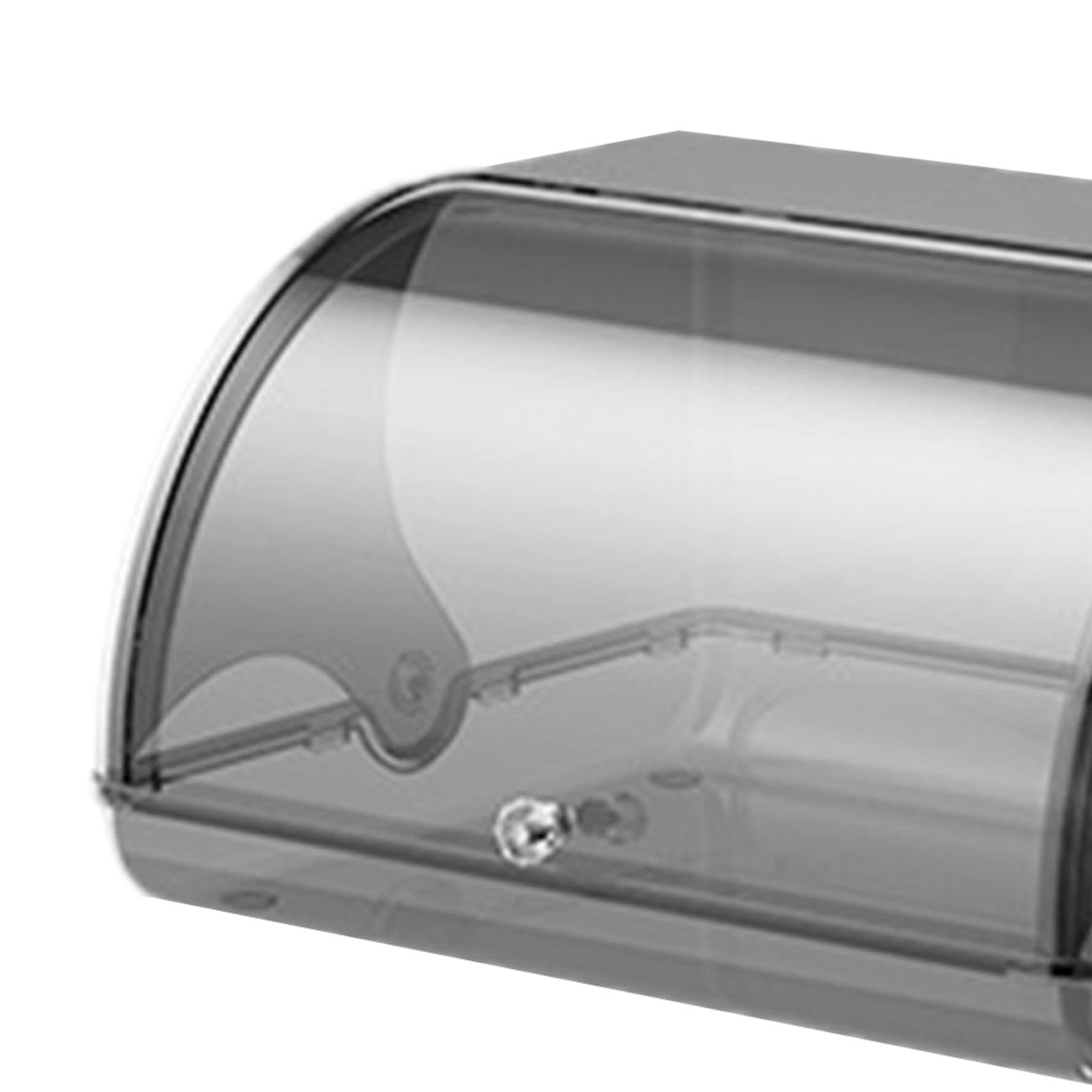 MERIGLARE Caja de Almacenamiento de Pan, Recipiente Acrílico Multiusos con Tapa Enrollable, Gran Capacidad, para Productos Horneados de Panadería, Gris Claro, Individual
