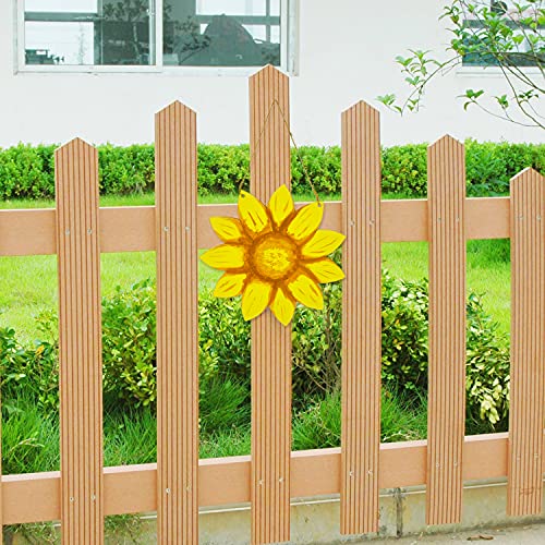 4 Pack Unfinished Wood Sunflower Cutout Wood Sunflower Door Hangers Decoration Unpainted Wood Decorative Signs Diy Craft Supplies For Spring Summer Home Decoration, 12 Inch #TOP4
