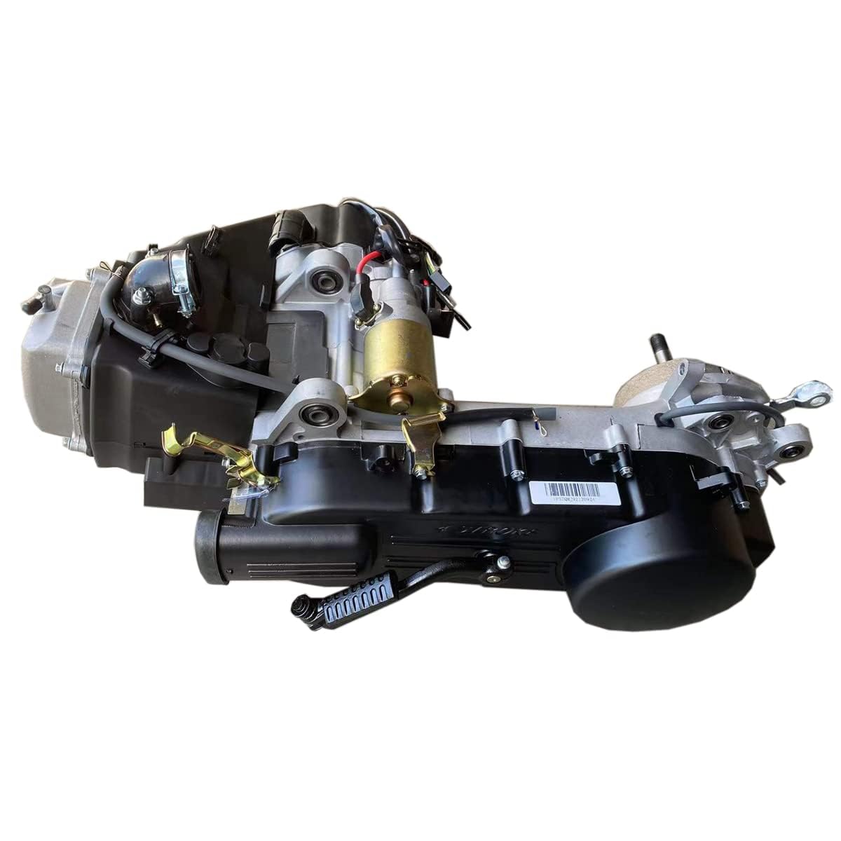 X-PRO 150cc 4-Stroke GY6 Air Cooled Moped Long Case Moped Engine with CVT Automatic Transmission, Electric/Kick Start