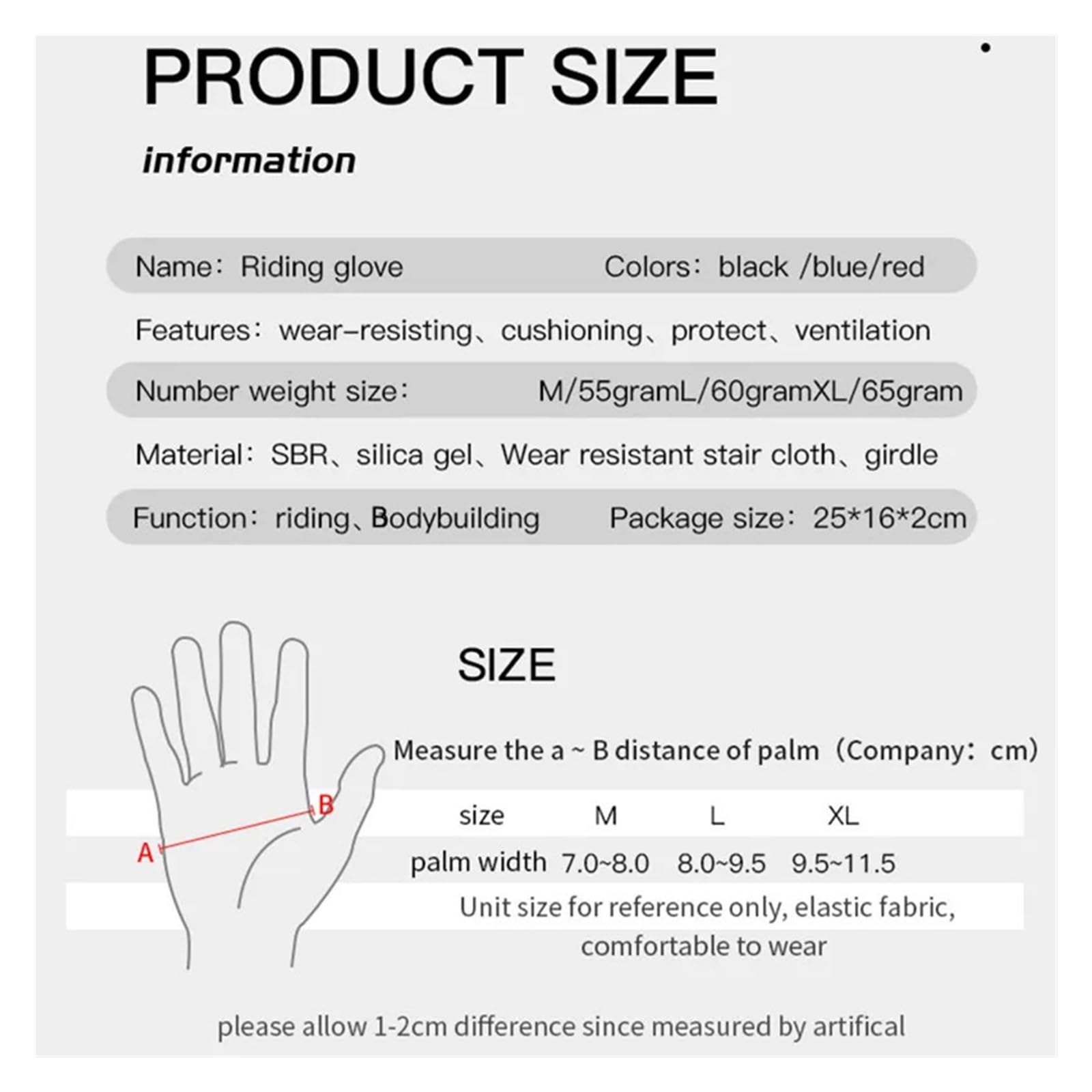Guanti Palestra Guanti da Allenamento for Palestra con Mezze Dita Fitness Sollevamento Pesi Uomo Donna Estate Ciclismo Bici Guanti da Moto Imbottitura in Gel Antiurto(Red,L)