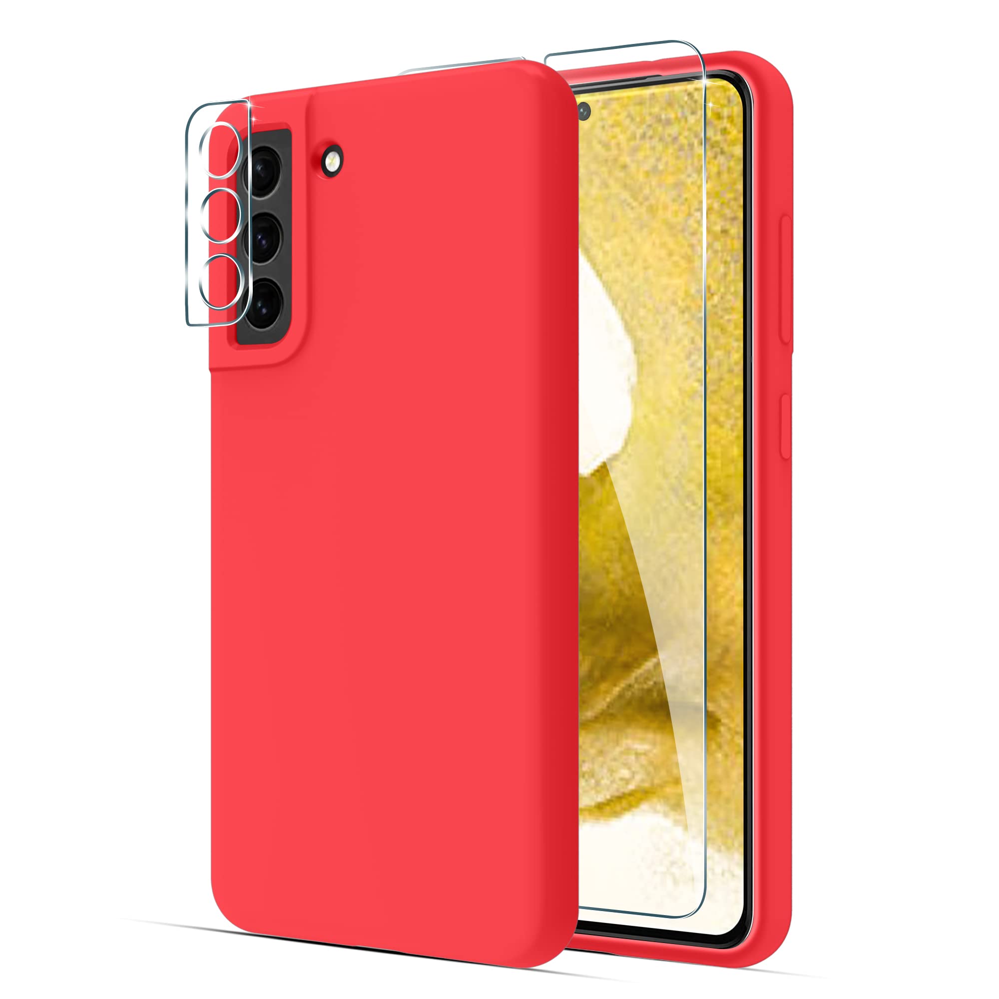 Photo 1 of Ailum 2 Pack Screen Protector for iPhone 14 Pro Max [6.7 inch] Display 2021 with 2 Pack Tempered Glass Camera Lens Protector,[9H Hardness]-HD Case Friendly and PULEN for Samsung Galaxy S22 Case with 1 Pack Screen Protector and 1 Pack Camera Lens Protector