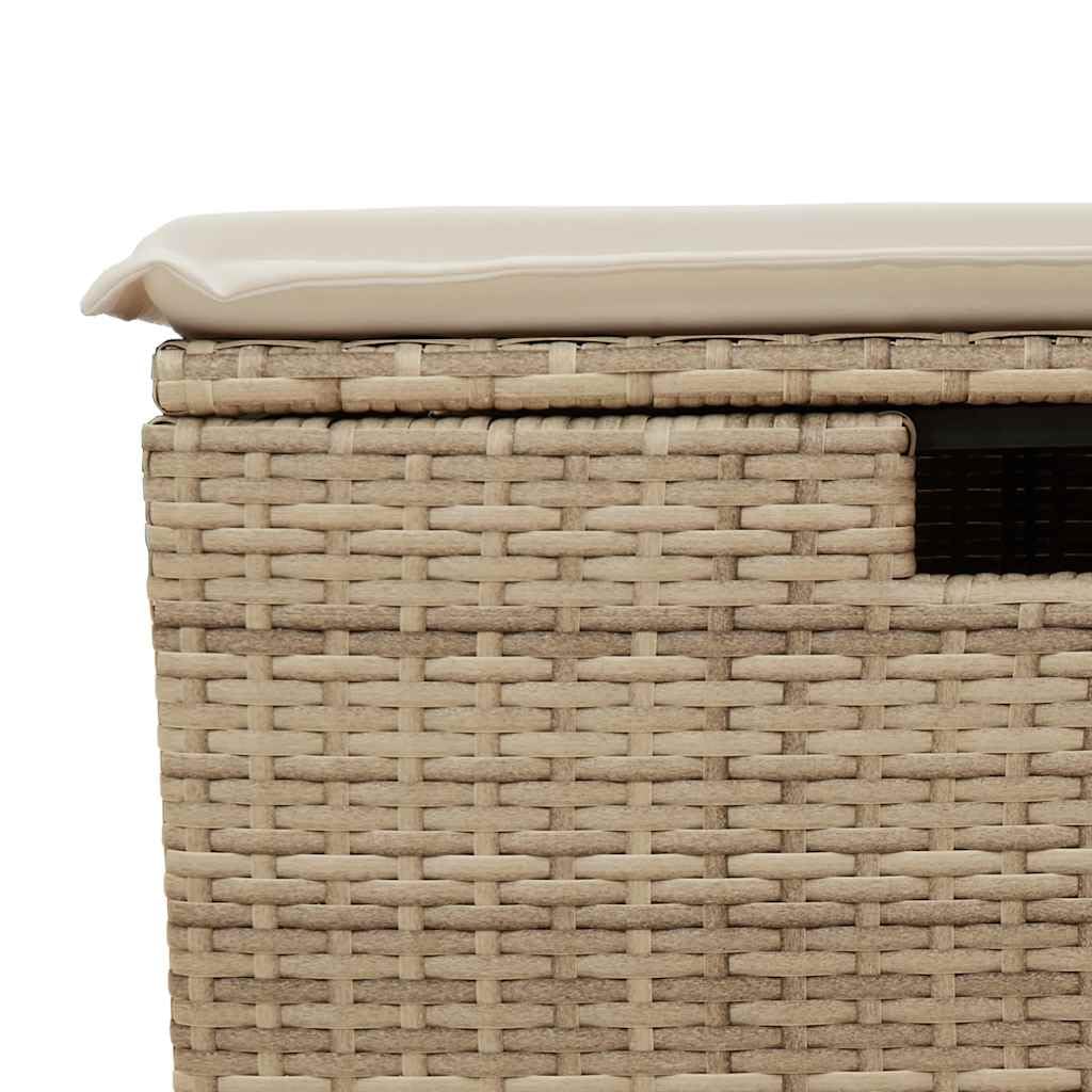 vidaXL Set sofás jardín y Cojines 2 pzas ratán sintético Acacia Beige, Juego de sofás de Exterior, Juego de salón de jardín, Juego de sofás de ratán sintético