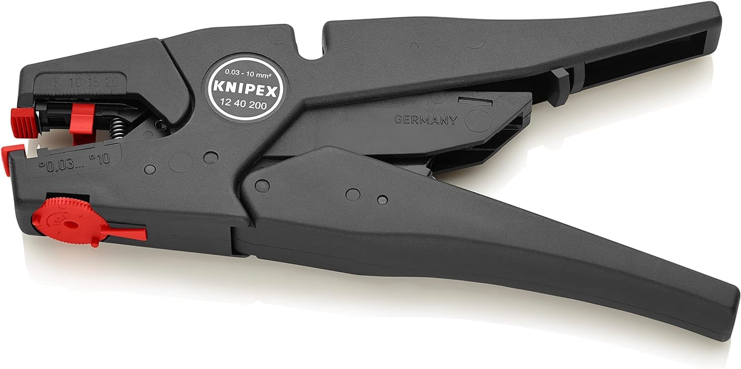 KNIPEX Pinza Spelacavi Frontale a Regolazione Automatica 200 Mm (Confezione Self-Service/Blister) 12 40 200 Sb