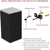 Vista 4 de JINGer Barra de sonido Soportes de montaje en pared para barra de sonido VIZIO Soporte de montaje de barra de sonido para VIZIO SoundBar