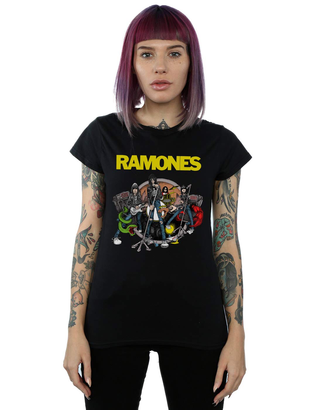 Absolute Cult Women's Black Ramones Road To Ruin T-Shirt X-Large