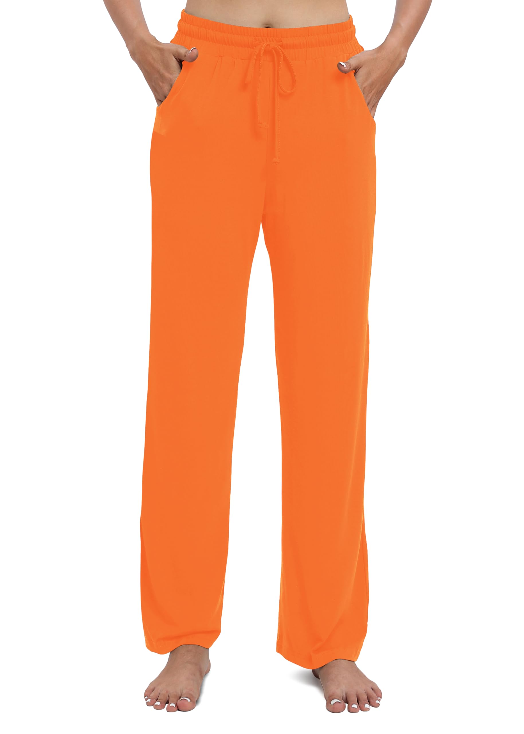 Dames Casual Rechte Pijpen Stretch Broek met Trekkoord Elastische Taille Yoga Broek met Zakken(XL, Splinternerts