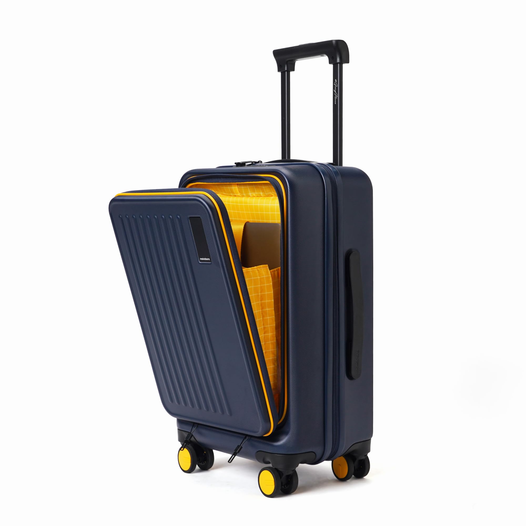 MOKOBARA Polycarbonate The Transit Cabin Pro Luggage Small Cabin Size German Makrolon Hard Sided 8 Hinimoto Wheels Suitcase For Travelling Trolley(So ...