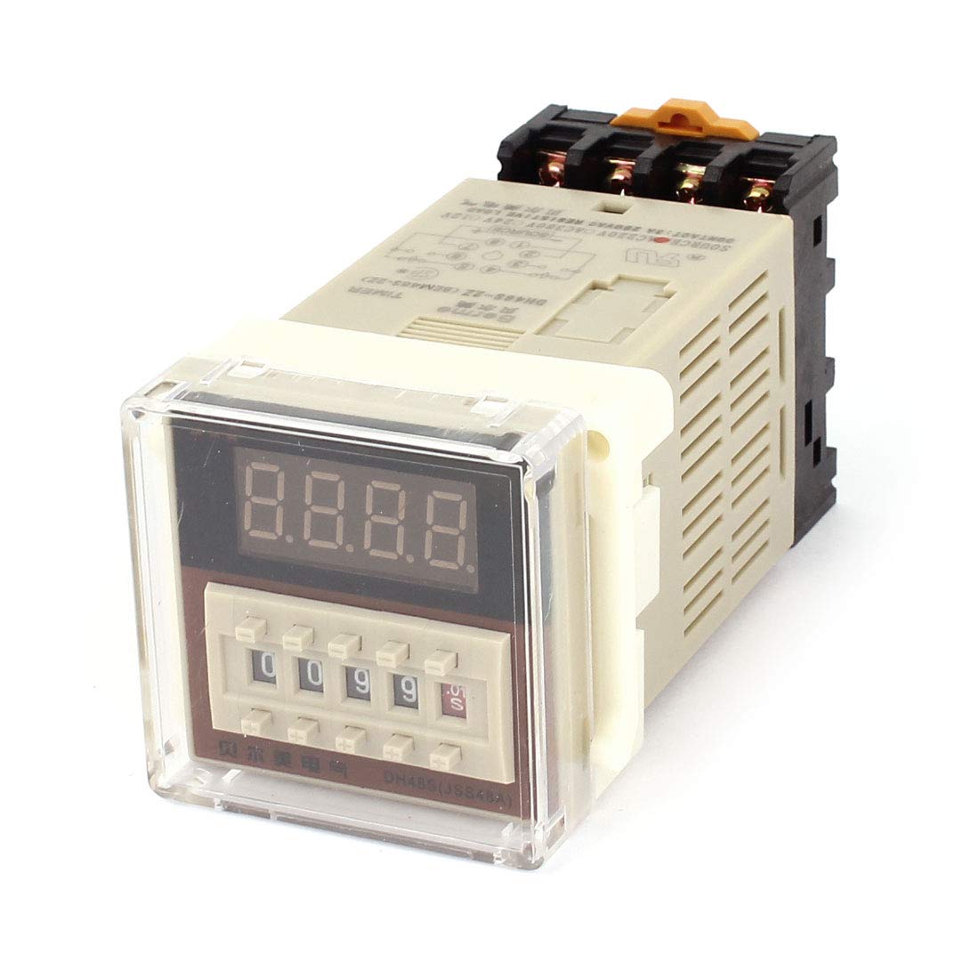 Gvbaepieo One Color Dh48s-2Z Ac 220V 0.01S-9999H 8-Pin Adjustable Time Delay Timer Relay