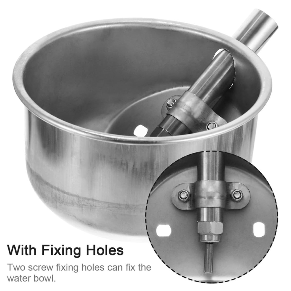 2 Pezzi Abbeveratoio Automatico per Suini in Acciaio Inox Dn15