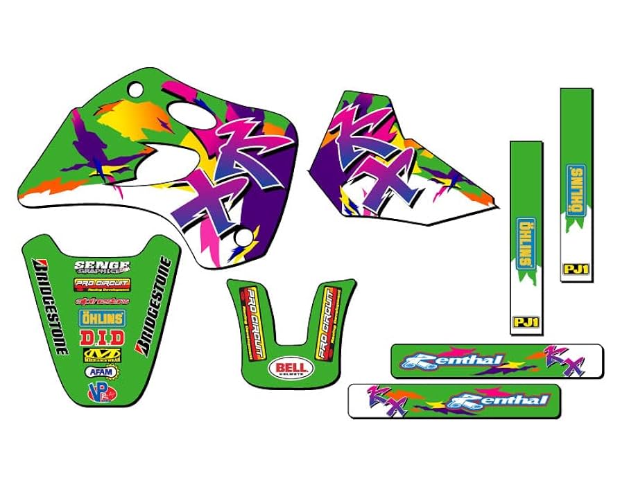 Amazon.com: 1994-1997 KX 80 Throwback Green Senge Graphics