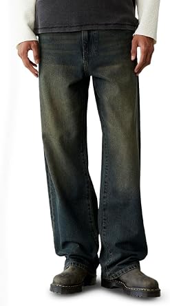 PacSun Mens Dylan Baggy Jeans Dark Blue Tint