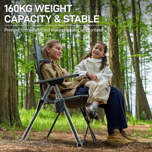 Chaise de camping pliable EVER ADVANCED anti mal de dos dossier réglable 160 kg - 7